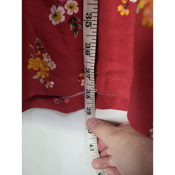 HARLOW & ROSE Tiered Floral Flowy Dress Women's SZ LG Country Prairie - Picture 7 of 9